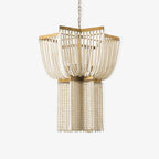 Estrella Chandelier Φ 24″ x H 31.9″ / Dia 61cm x H 81cm / Gold + Old White Chandelier