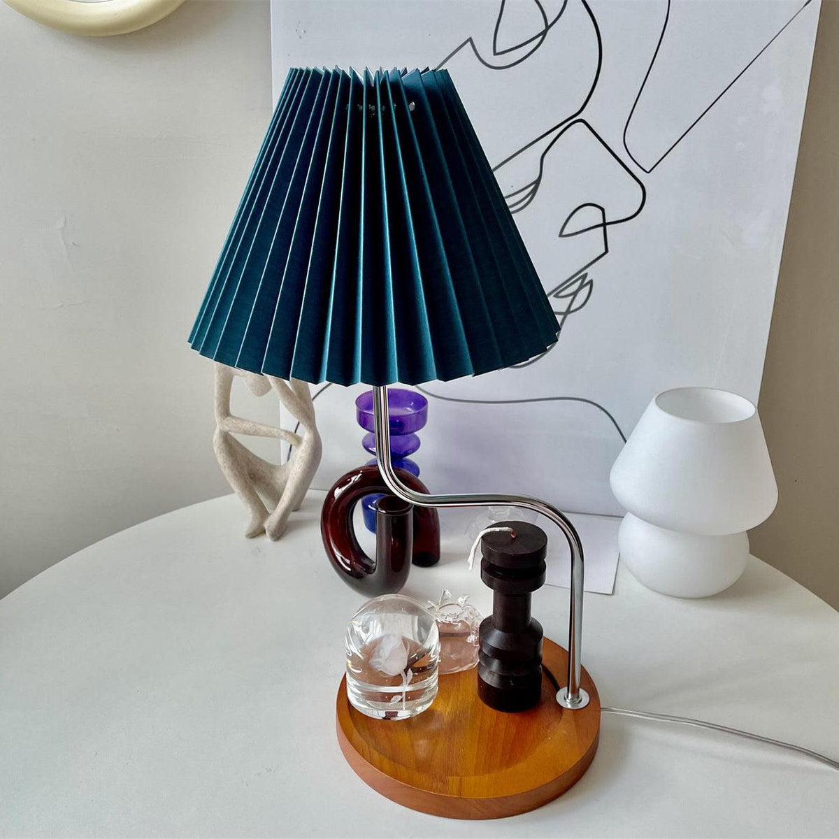 Eterna TL Table Lamp ? 9.1″ x H 17.7″ / Dia 23cm x H 45cm / Dark blue / US Plug Table lamp