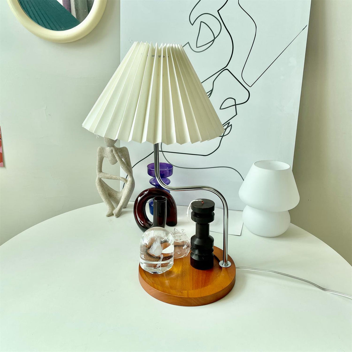 Eterna TL Table Lamp ? 9.1″ x H 17.7″ / Dia 23cm x H 45cm / Beige / US Plug Table lamp