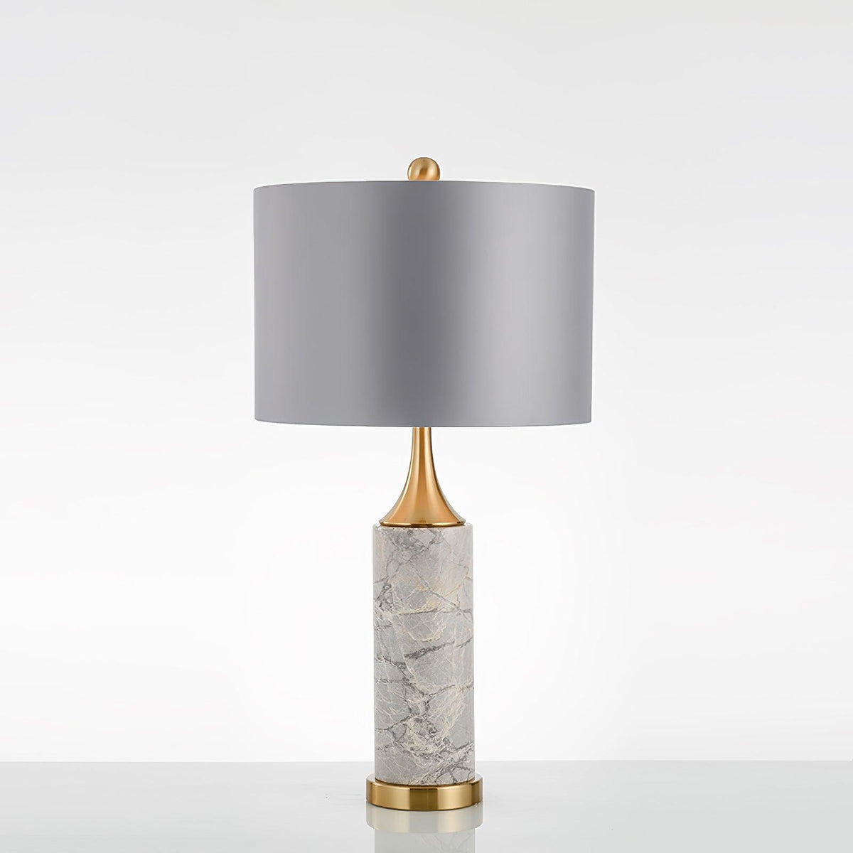 Expino Table Lamp ? 15.7″ x H 30.3″ / Dia 40cm x H 77cm / Gold & Grey / US plug Table lamp