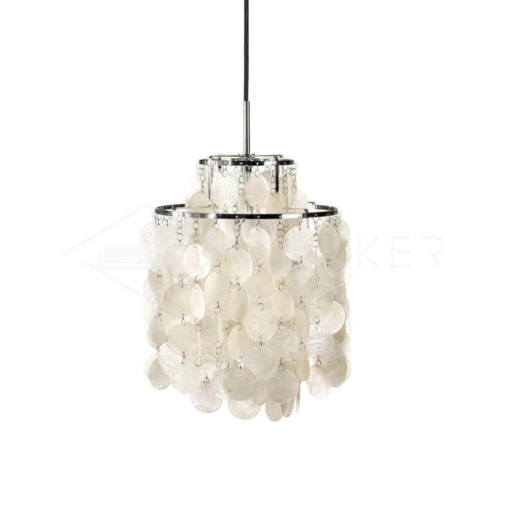 Round Shell Chandelier ? 11″ x H 13″ / Dia 28cm x H 33cm / Chrome Chandelier