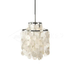 Round Shell Chandelier ? 11″ x H 13″ / Dia 28cm x H 33cm / Chrome Chandelier