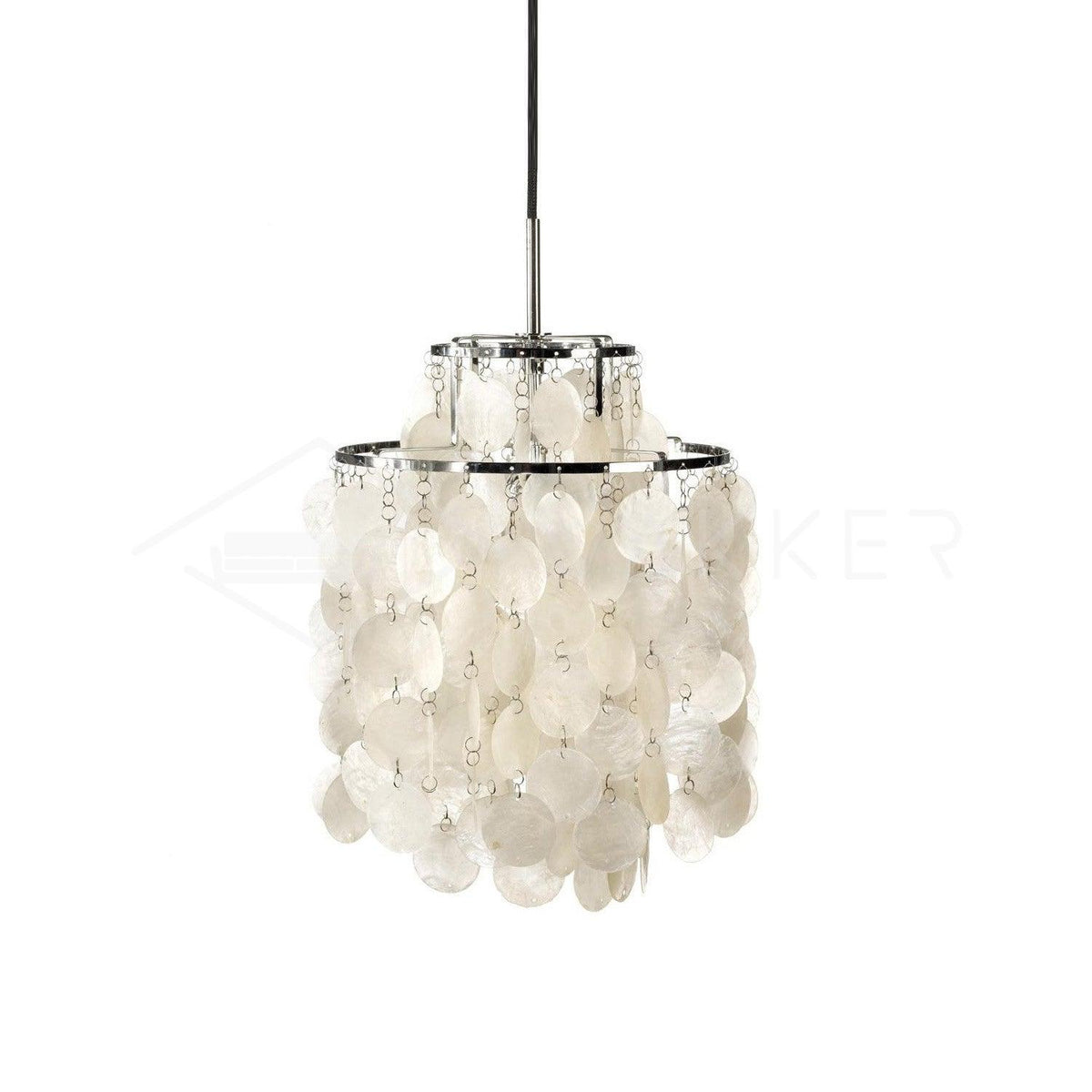Round Shell Chandelier ? 11″ x H 13″ / Dia 28cm x H 33cm / Chrome Chandelier