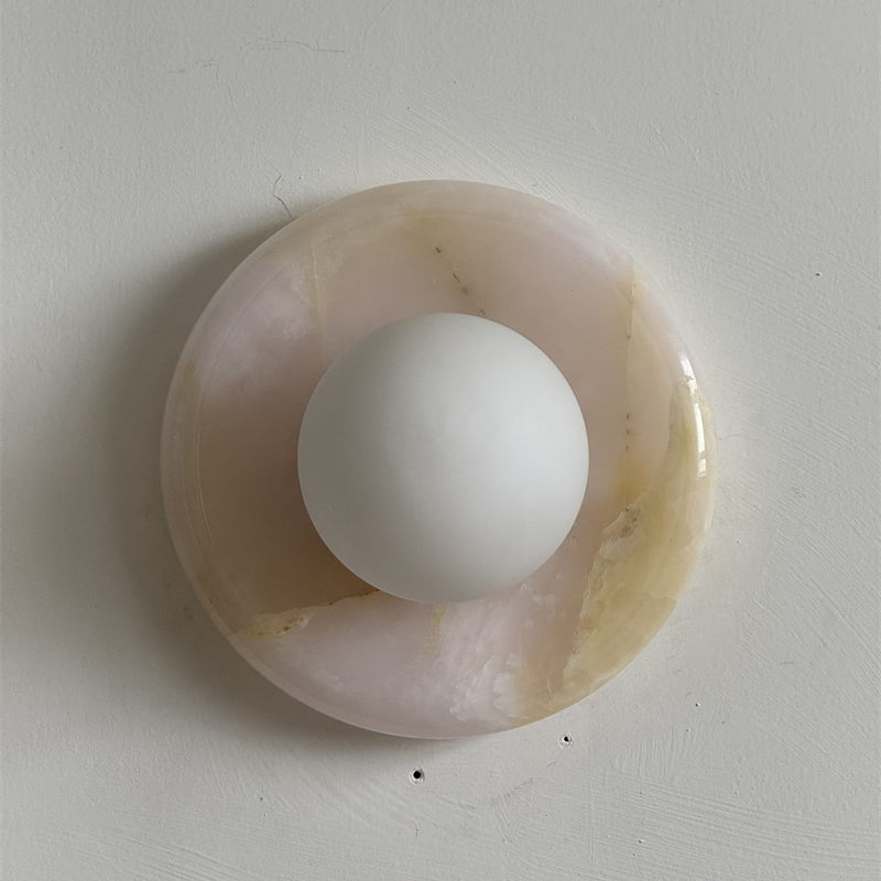 Orli Pink Onyx Wall Sconce