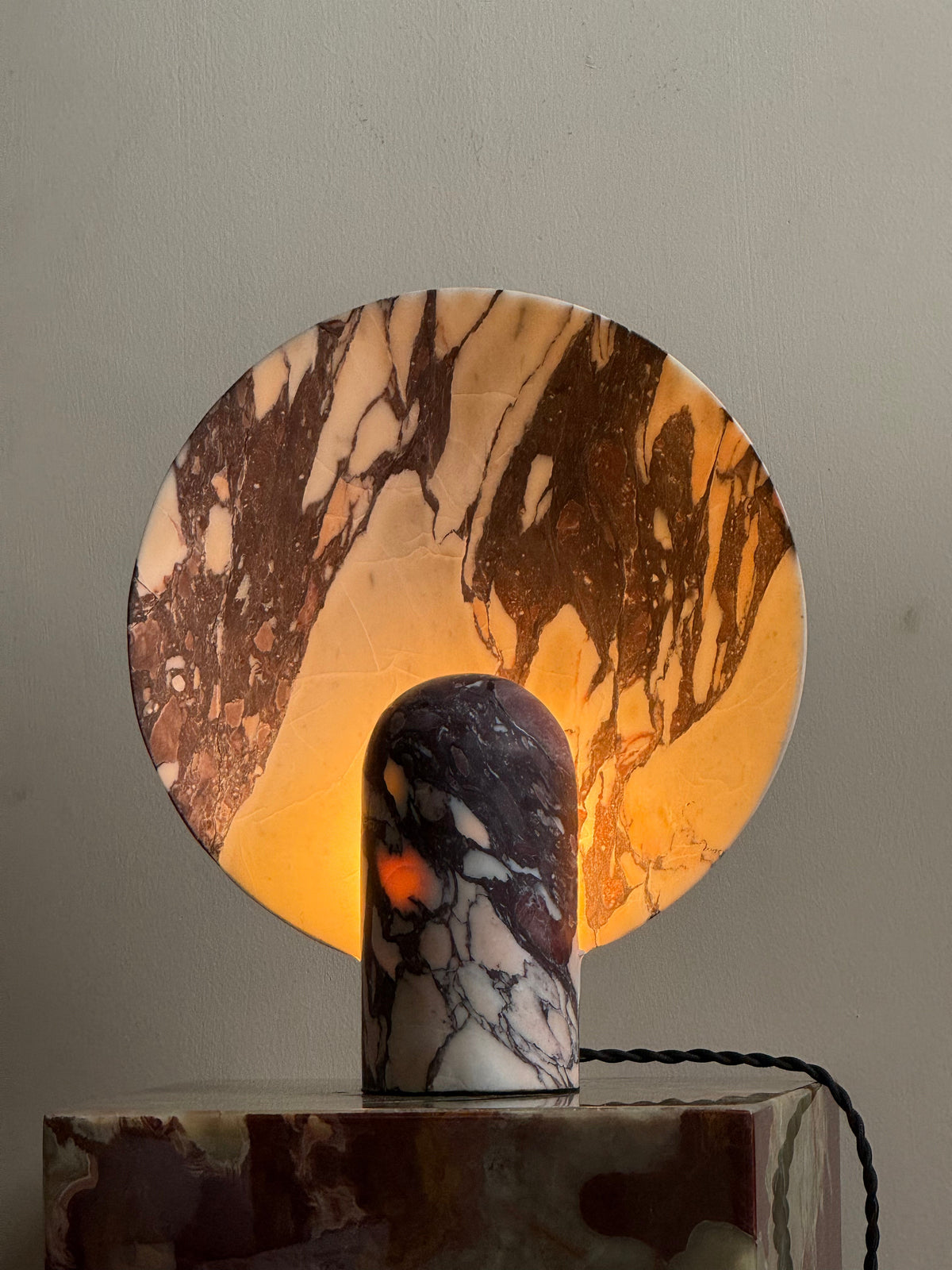 Fan Marble Table Lamp