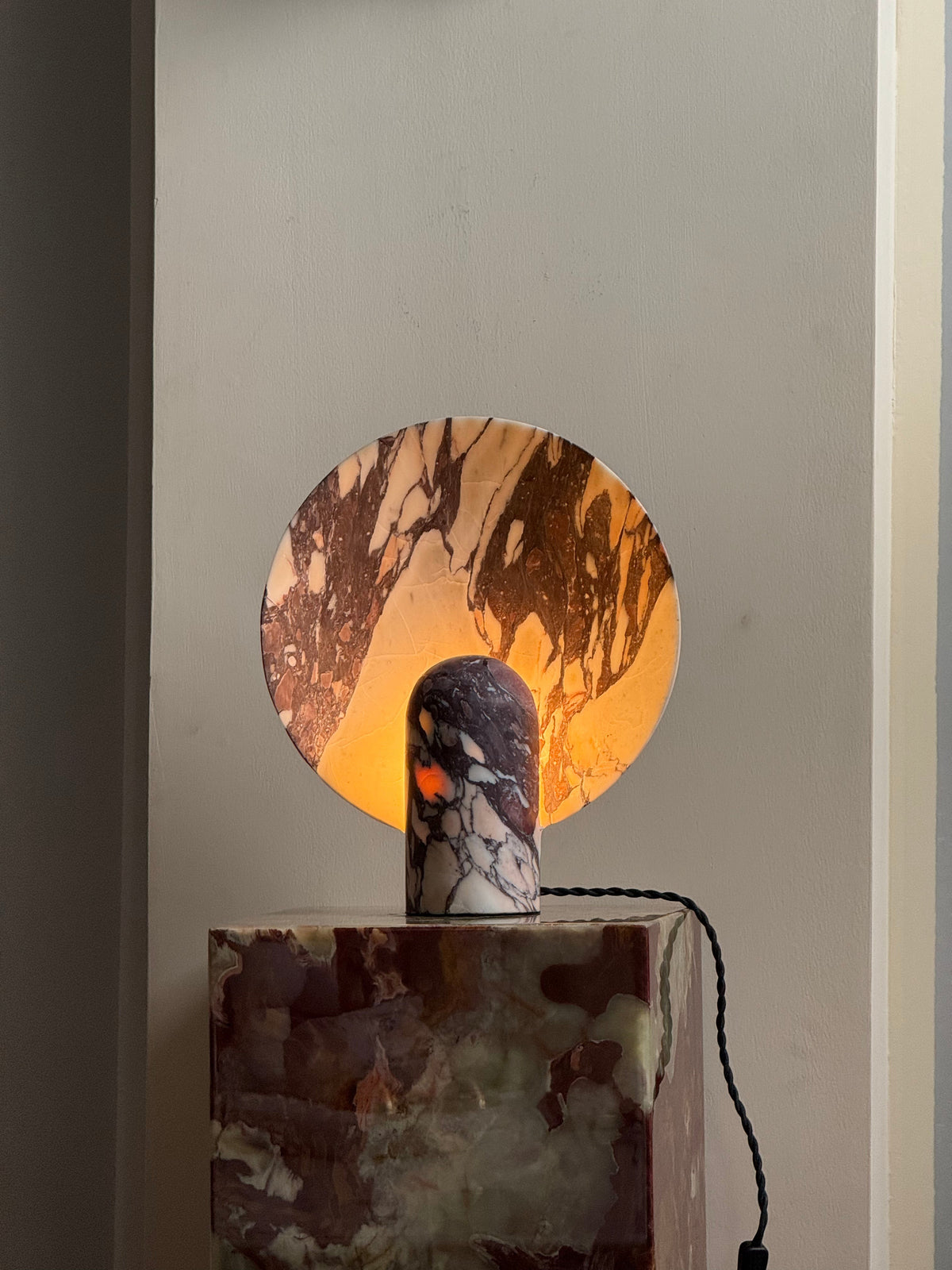 Fan Marble Table Lamp