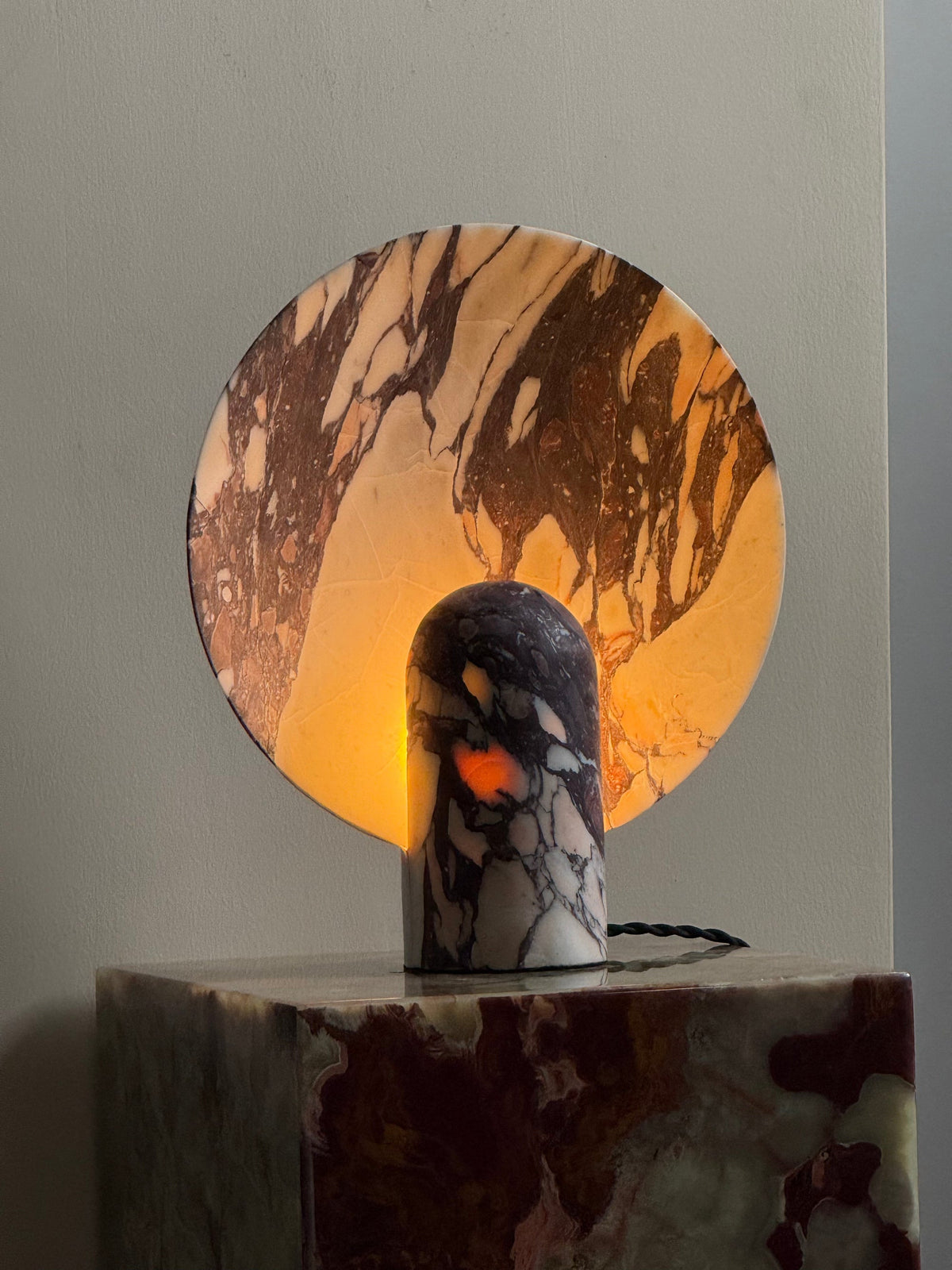 Fan Marble Table Lamp