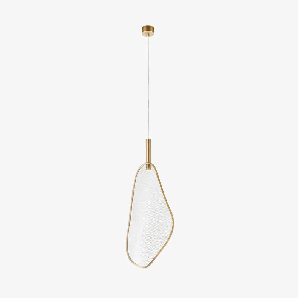 Fan Shape Pendant Light ∅ 4.7″ x H 15.7″ / Dia 20cm x H 40cm / Gold / Warm Light Pendant light