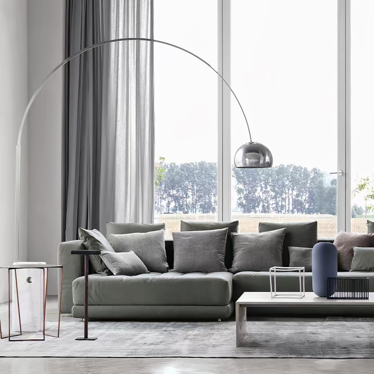 Fishing Marble Floor Lamp