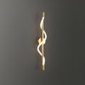 Flexible Linear Curve Wall Lamp W 9.8″ x H 23.6″ / W 25cm x H 60cm / Brass & White / Remote Control Dimmer Wall lamp