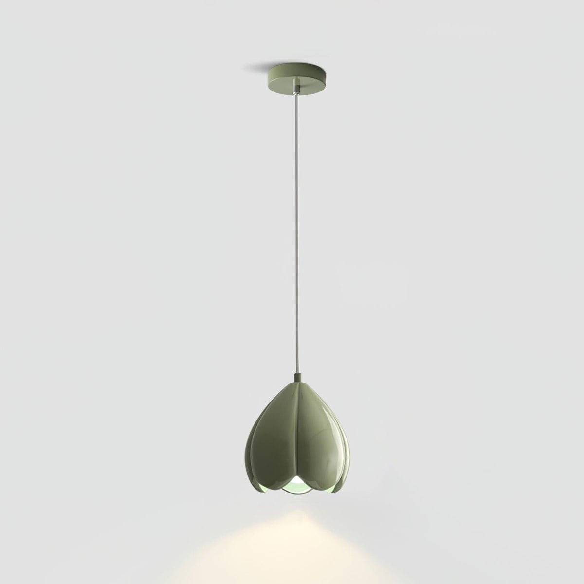 Flower Bud Pendant Lamp ? 5.9″ x H 6.7″ / Dia 15cm x H 17cm / Green Pendant light