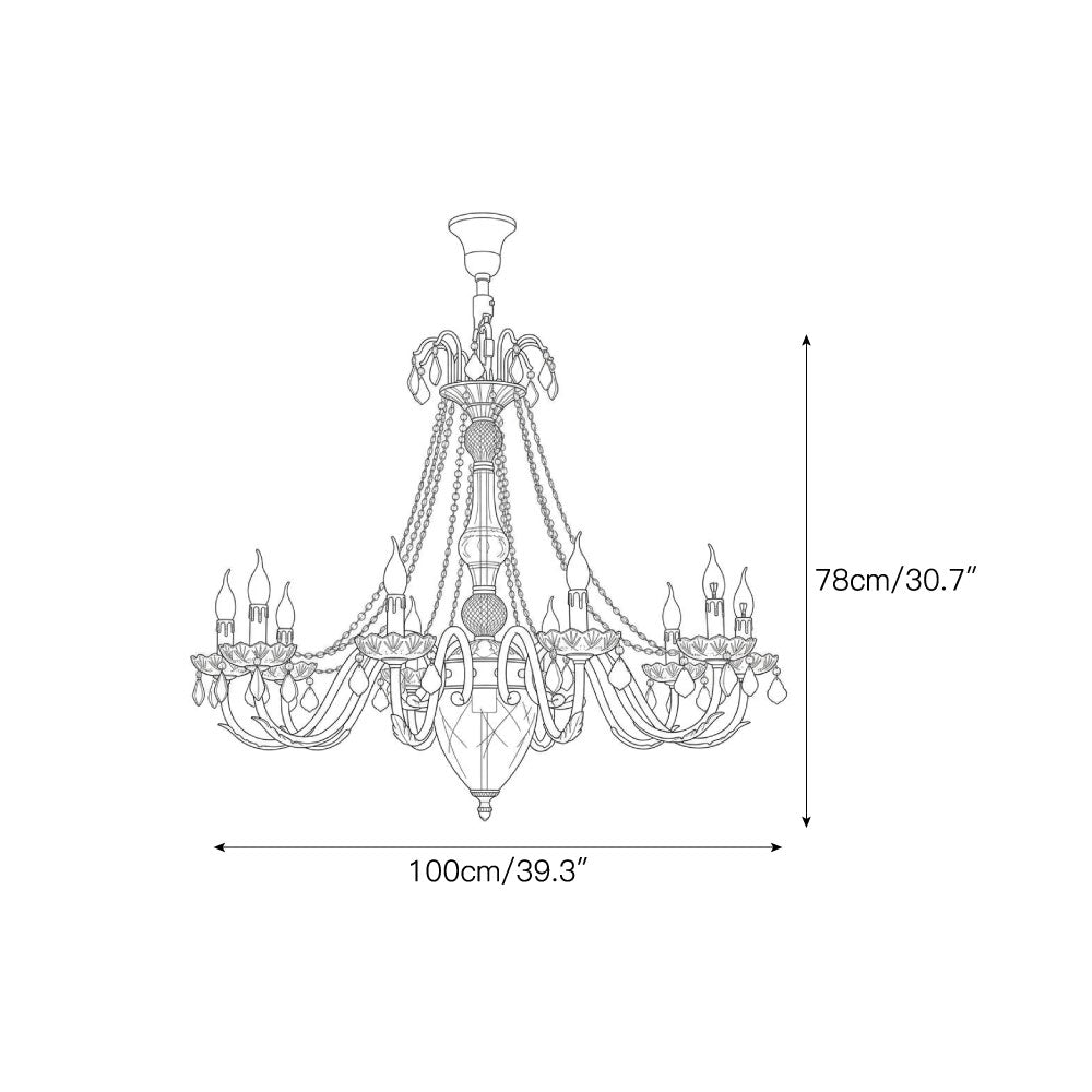Fontainebleau Brass Chandelier