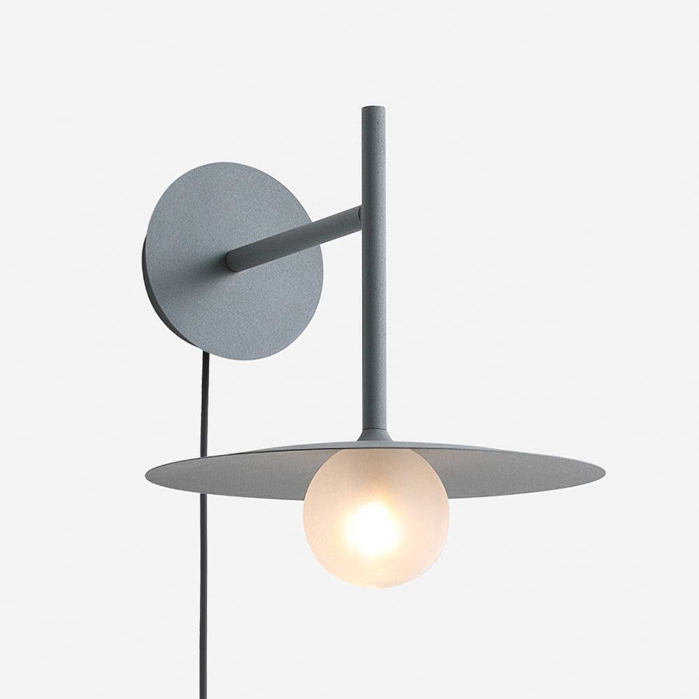 Gea Iron Plug-In Wall Lamp ? 9.8″ X H 10.2″ / Dia 25cm X H 26cm / Gray / US Plug Wall lamp