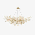 Gingko Chandelier B L 39.3″ x H 17.7″ / L 100cm x H 45cm / Gold + White Chandelier