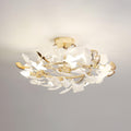 Gingko Rotating Ceiling Lamp Model A ? 23.6″ x H 15.7″ / Dia 60cm x H 40cm / Gold & White Ceiling lamp