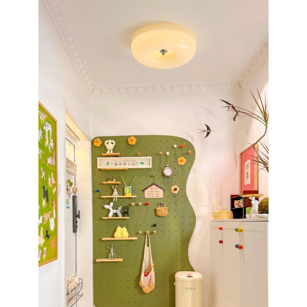 Glass Button Ceiling Lamp
