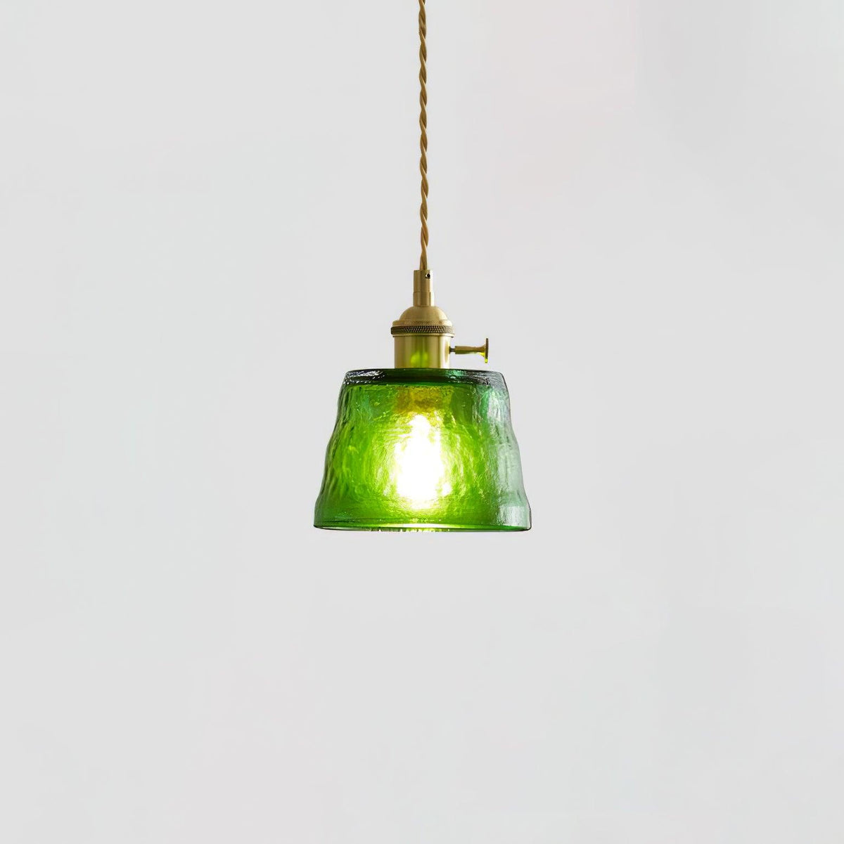 Glass Cup Pendant Lamp Model C ∅ 4.9″ x H 3.5″ / Dia 12.5cm x H 9cm / Brass Pendant light