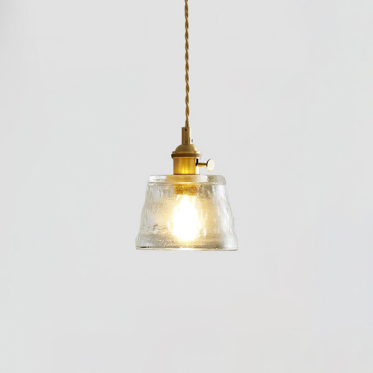 Glass Cup Pendant Lamp Model B ∅ 4.9″ x H 3.5″ / Dia 12.5cm x H 9cm / Brass Pendant light