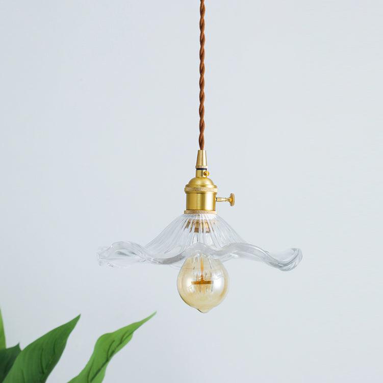 Glass Hibiscus Flower Swag Light Pendant light