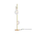 Glass Petals Floor Lamp 3 heads ? 13.8″ x H 70.9″ / Dia 35cm x H 180cm / Gold + Clear / US plug Floor lamp