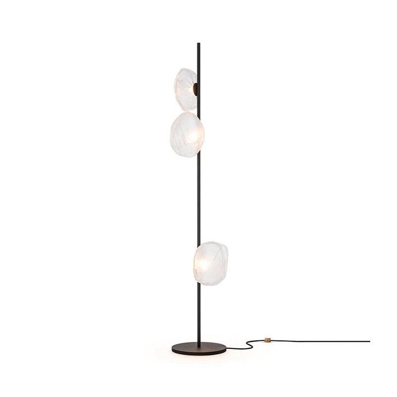 Glass Petals Floor Lamp 3 heads ? 13.8″ x H 70.9″ / Dia 35cm x H 180cm / Black + Clear / US plug Floor lamp