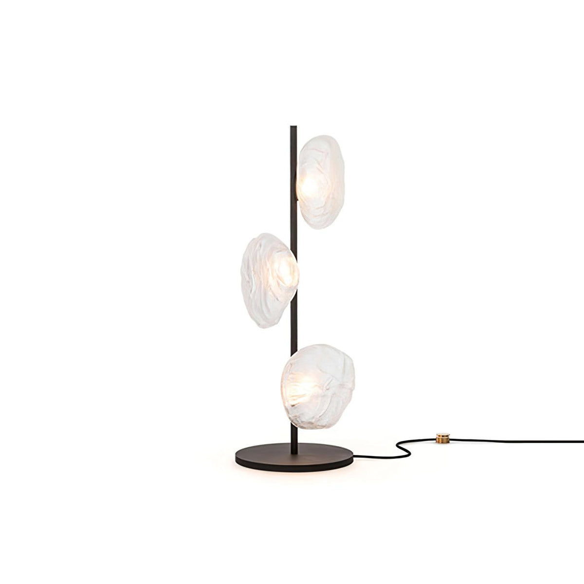 Glass Petals Table Lamp ? 13.8″ x H 35.4″ / Dia 35cm x H 90cm / Black + Clear / US plug Table lamp