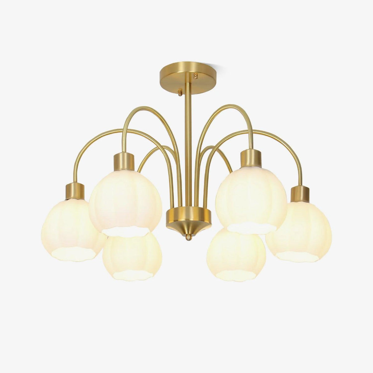 Glass Pumpkin Gold Chandelier Chandelier