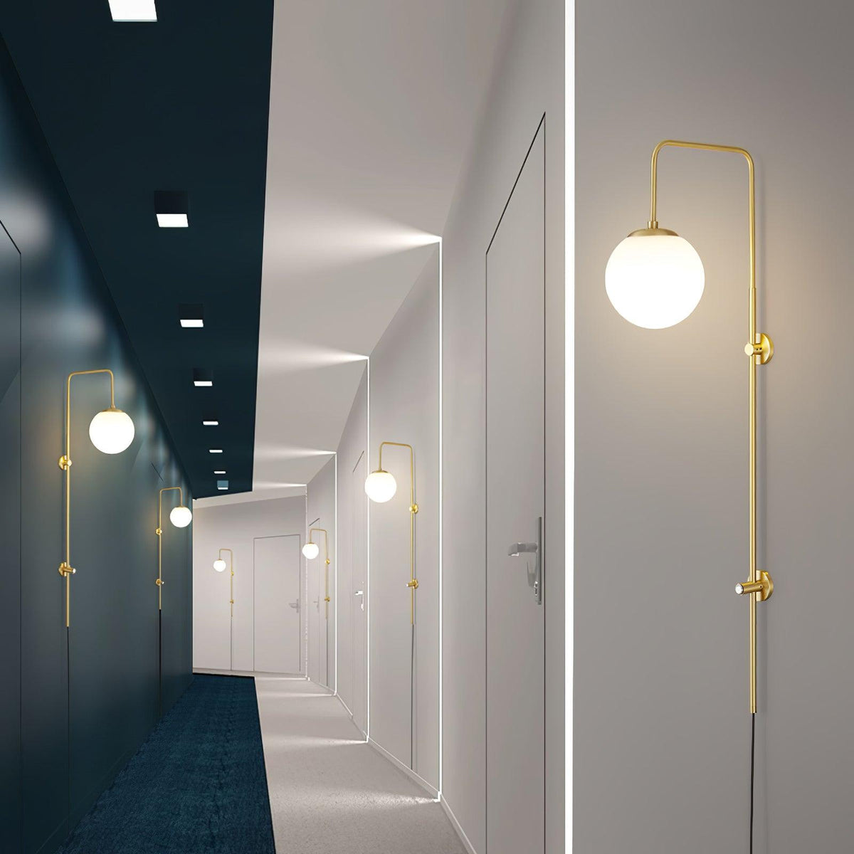 Globe Brass Plug-in Wall Sconce Wall lamp