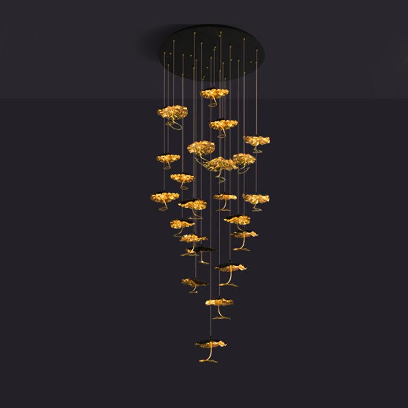 Brass Aviary Constellation Chandelier 22 heads ? 31.5″ x H 59.1″ / Dia 80cm x H 150cm / Brass & Black / Warm Light