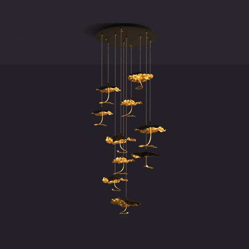 Brass Aviary Constellation Chandelier 10 heads ? 31.5″ x H 98.4″ / Dia 80cm x H 250cm / Brass & Black / Warm Light