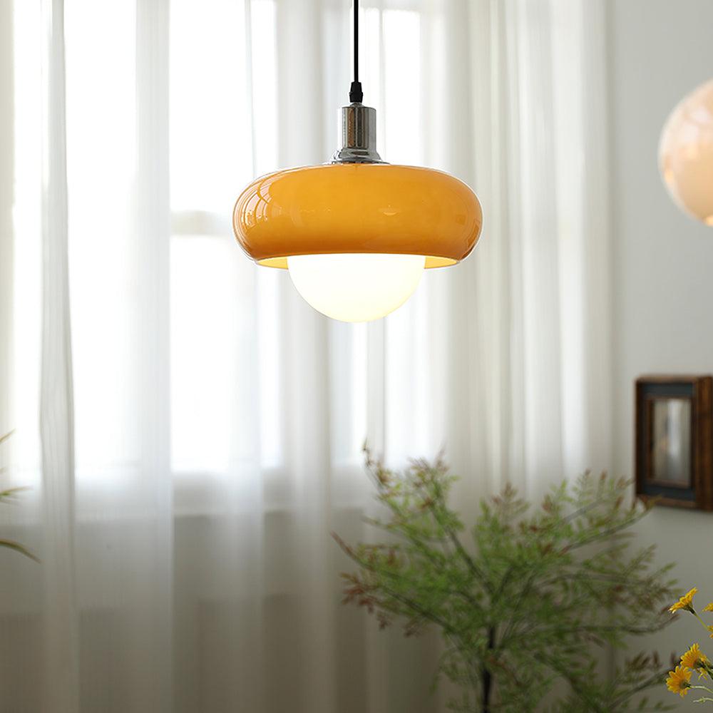 Harvey Pendant Lamp ? 11″ x H 8.2″ / Dia 28cm x H 21cm / Chrome & Yellow Pendant light