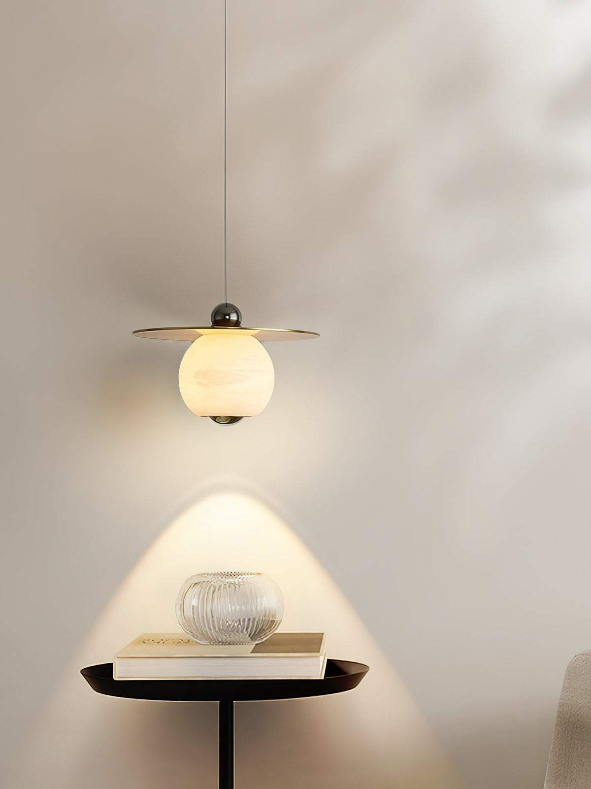 Helios Cord Alabaster Pendant Light