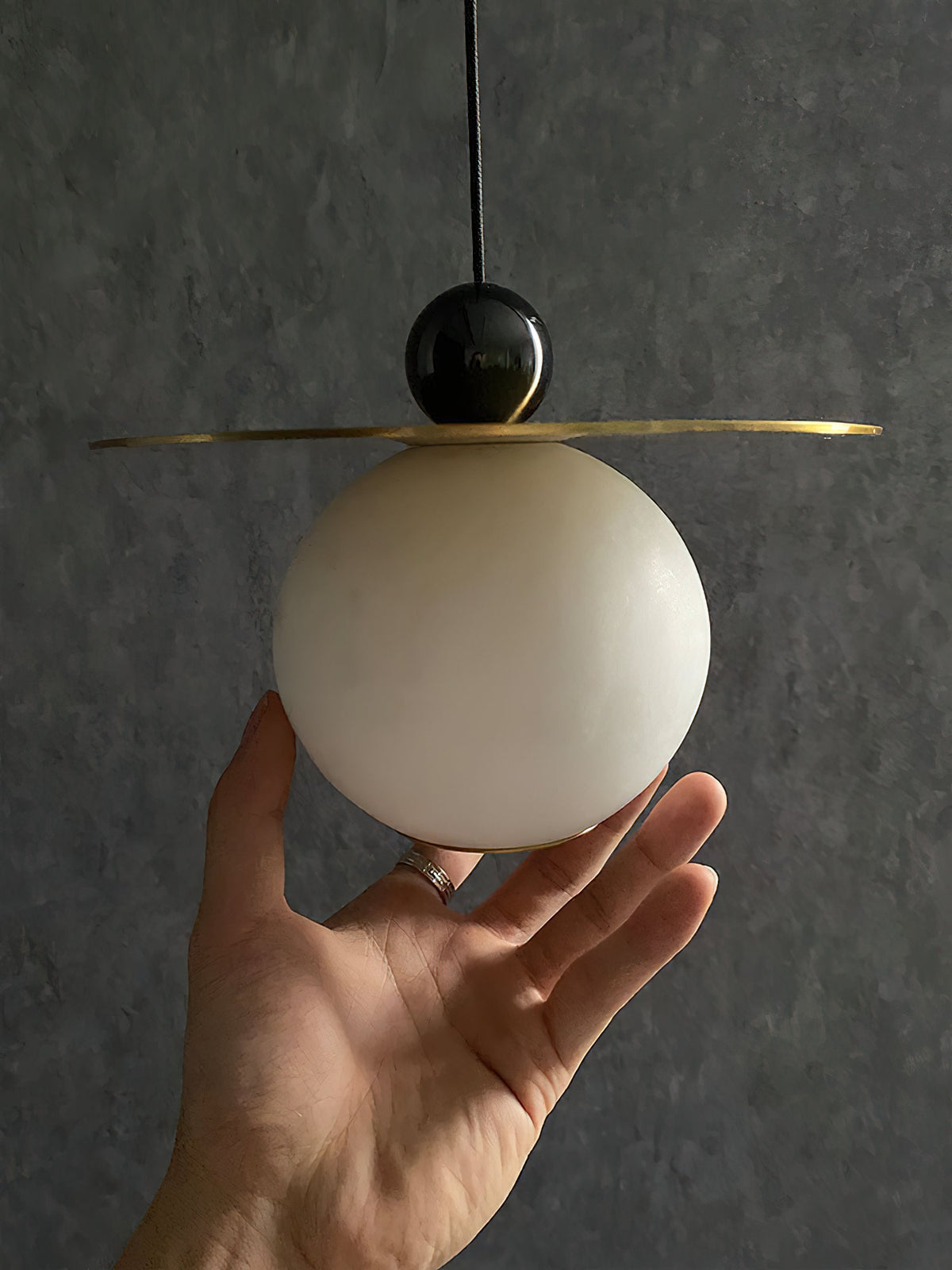 Helios Cord Alabaster Pendant Light