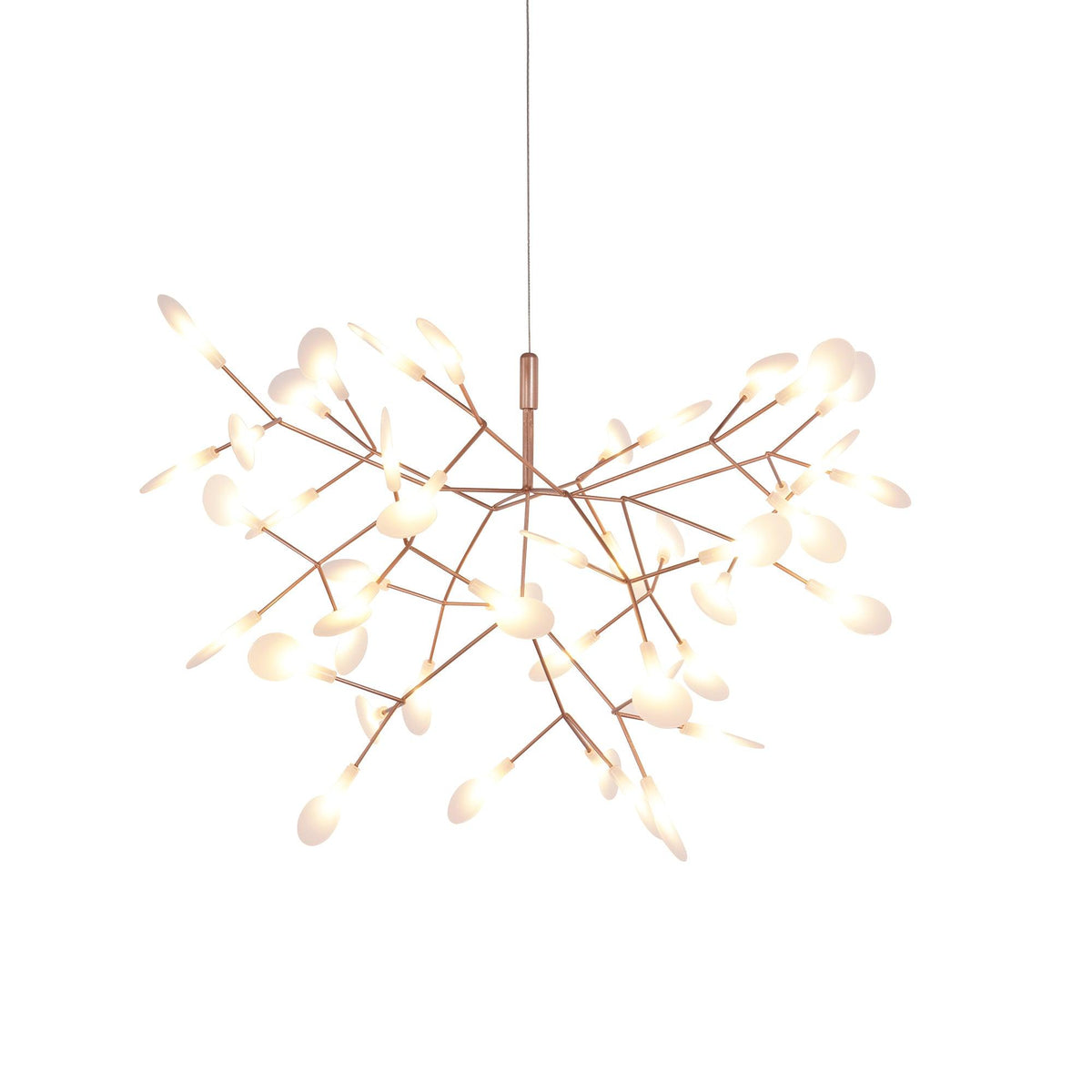 Rose Gold Firefly LED Chandelier 45heads Rose gold Dia 72cm / ∅ 28.3″ / Warm Light / Wall switch Chandelier