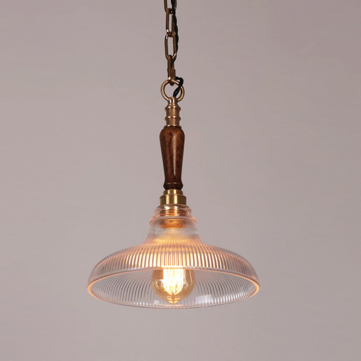 Holophane Glass Pendant Light