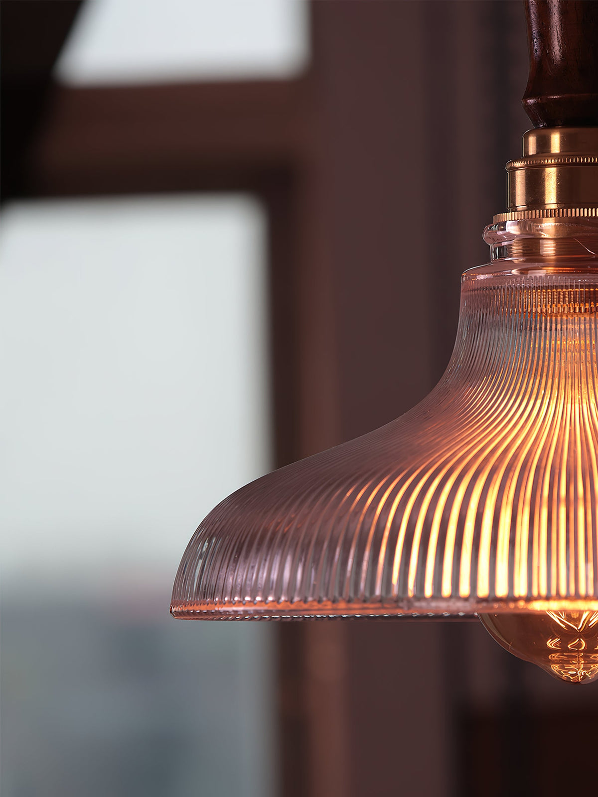 Holophane Glass Pendant Light
