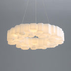 Honeycomb Chandelier ? 19.7″ x H 5.9″ / Dia 50cm x H 15cm / White / Warm White Chandelier