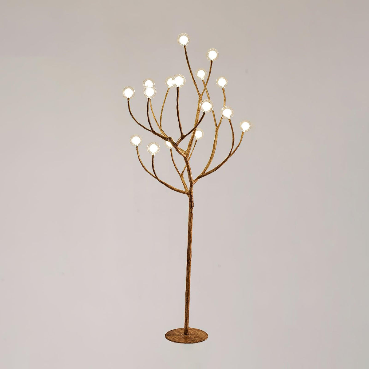 Imitation Wood Floor Lamp 16Heads ∅ 31.5″ x H 74.8″ / Dia 80cm x H 190cm / Wood color / US Plug Floor lamp