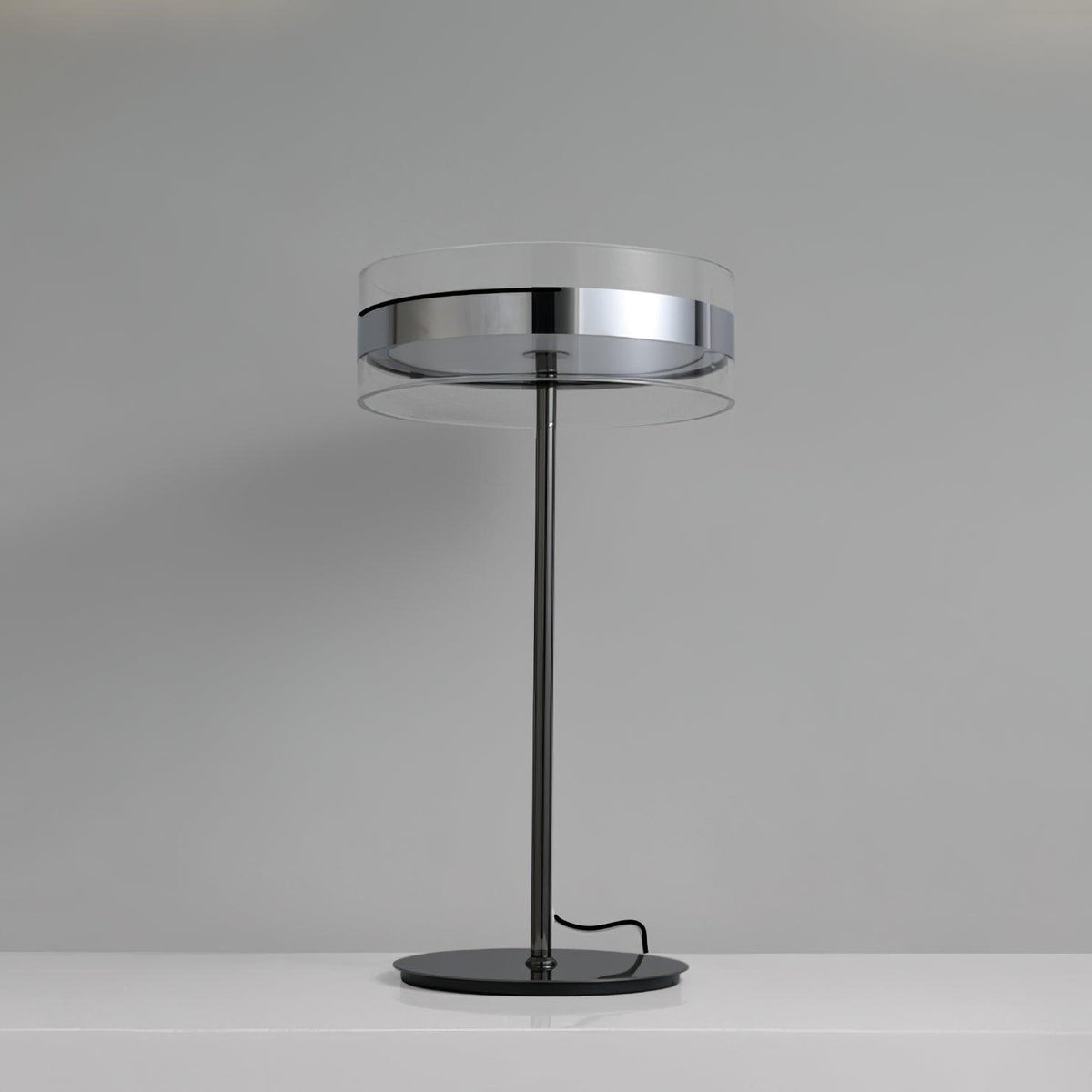 Impex Florina Chrome Table Lamp ∅ 7.9″ x H 15.7″ / Dia 20cm x H 40cm / Chrome / US plug Table lamp