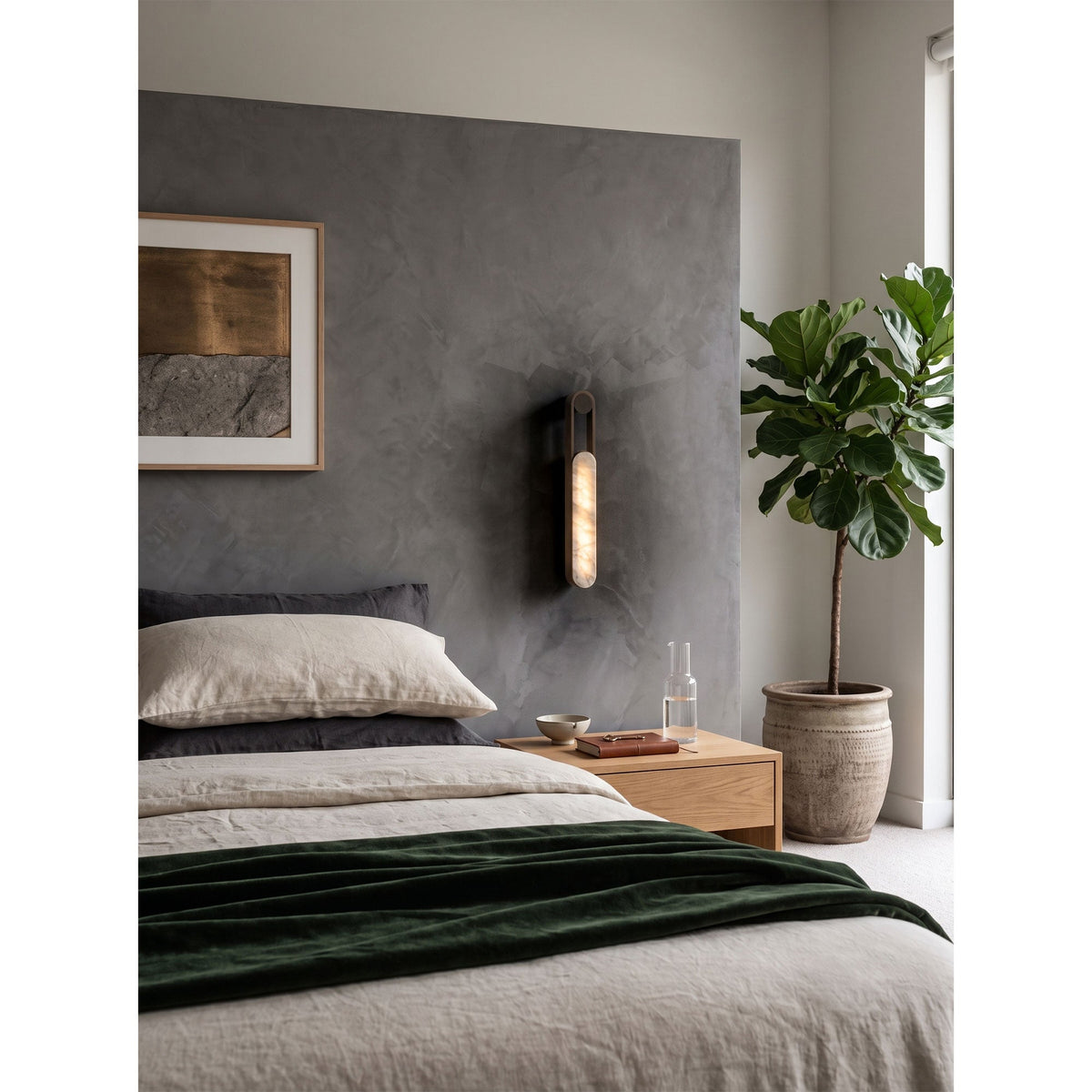 Inez LED Alabaster Wall Sconce