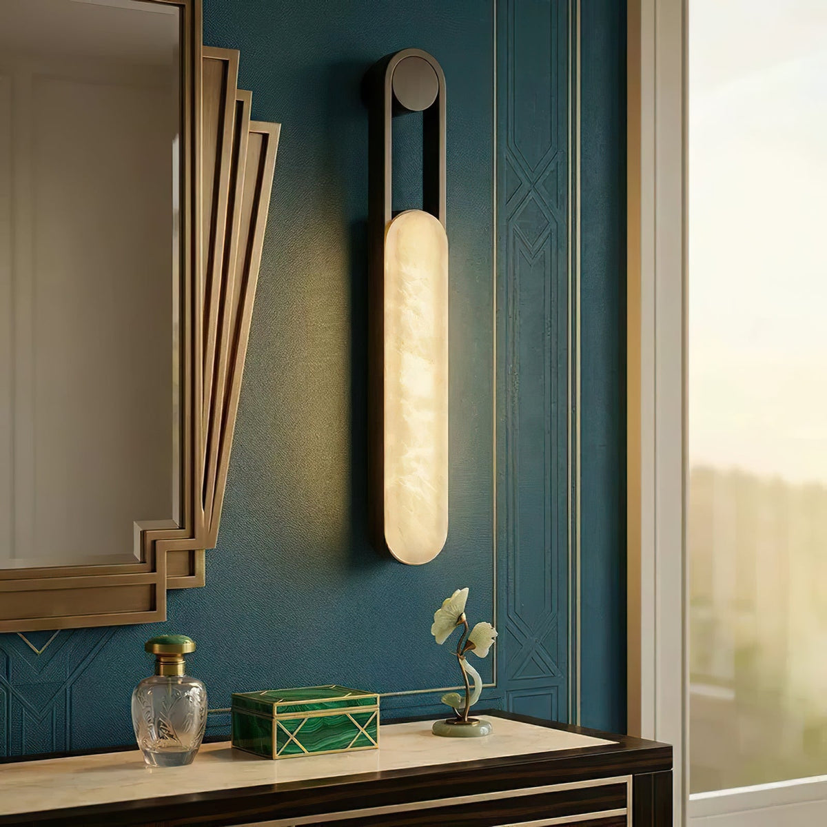 Inez LED Alabaster Wall Sconce