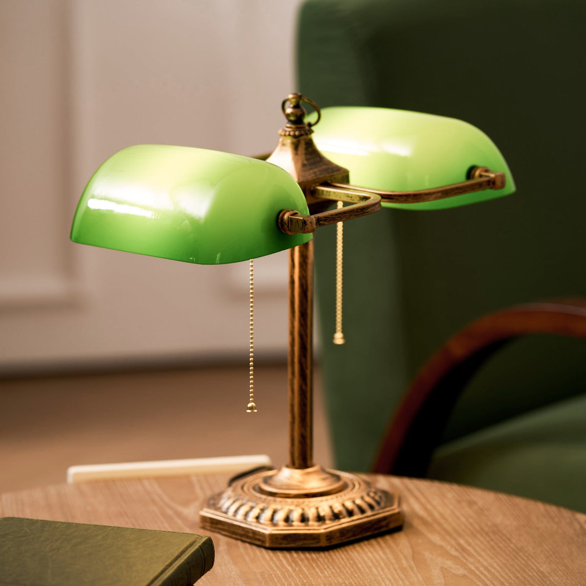 Cambridge Twin Library Table Lamp