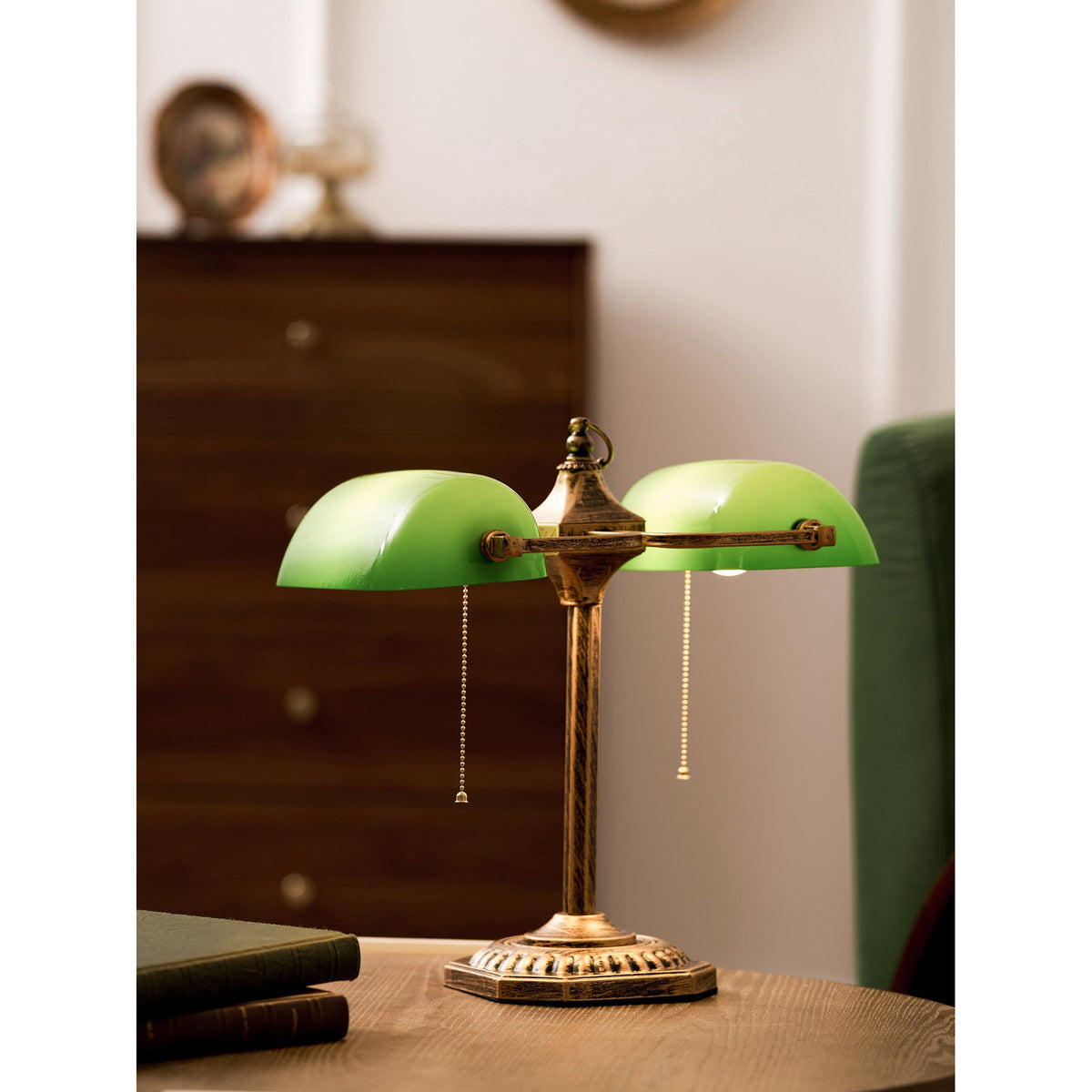 Cambridge Twin Library Table Lamp