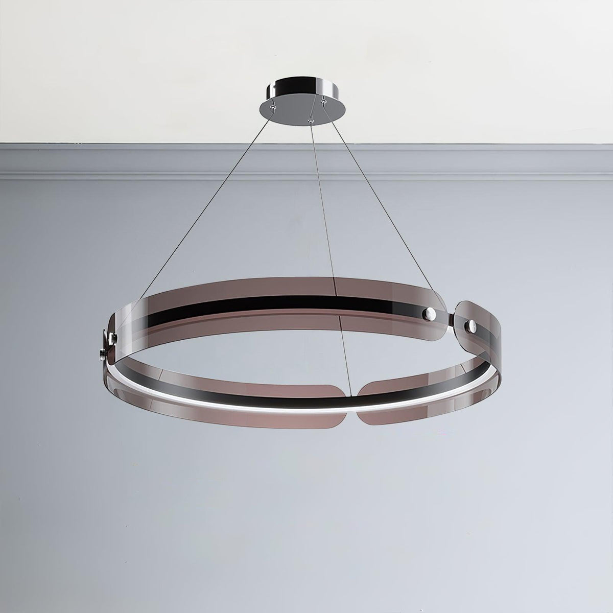 Javor LED Chandelier ∅ 23.6″ x H 59″ / Dia 60cm x H 150cm / Black + Coffee / Warm White Chandelier