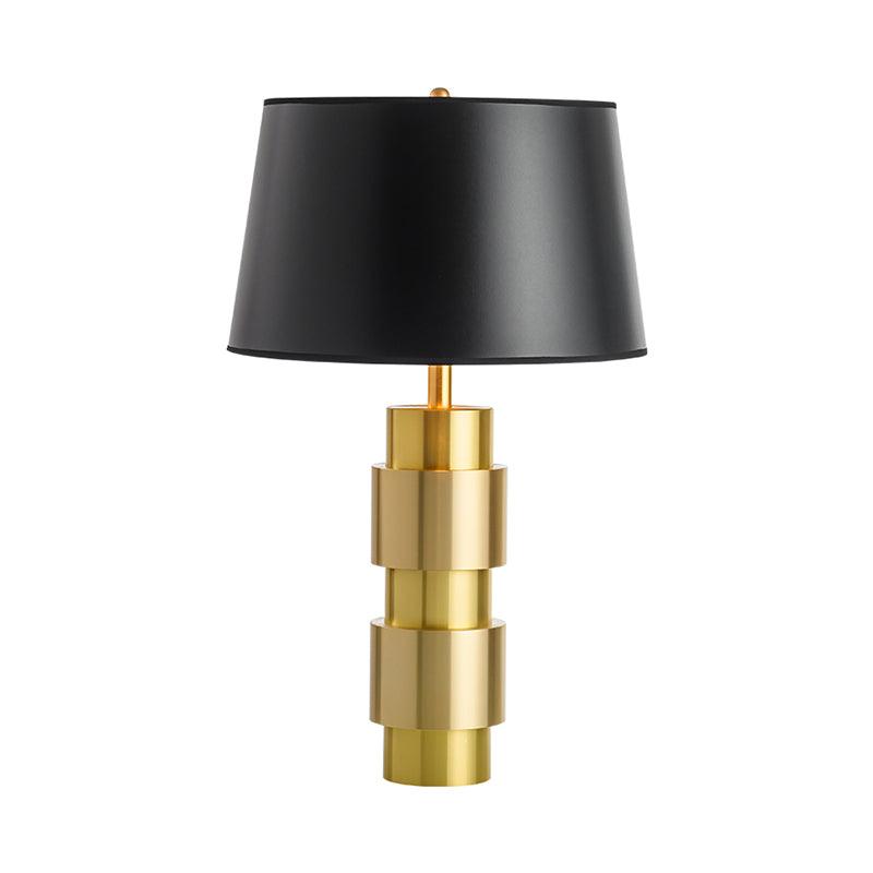 Jean Cylinder Table Lamp ∅ 15″ x H 23.6″ / Dia 38cm x H 60cm / Gold + Black / US plug Table lamp