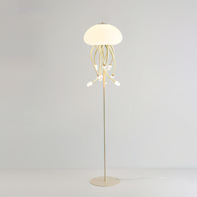 Jellyfish Floor Lamp 9 + 1 Heads ? 15.7″ x H 65″ / Dia 40cm x H 165cm / Beige & Warm Light / US Plug Floor lamp