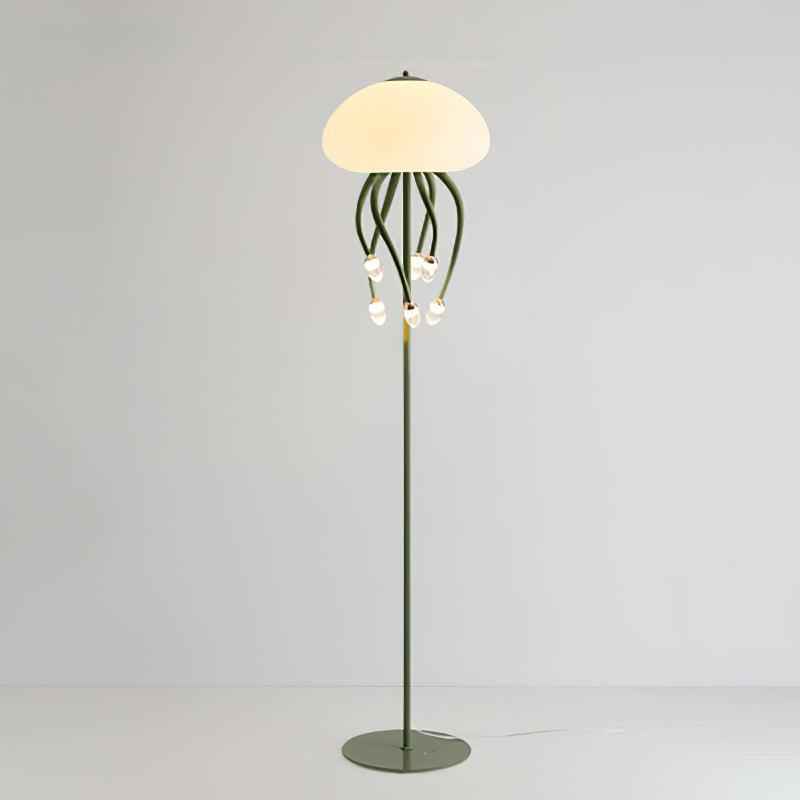 Jellyfish Floor Lamp 6 + 1 Heads ? 15.7″ x H 65″ / Dia 40cm x H 165cm / Green & Warm Light / US Plug Floor lamp