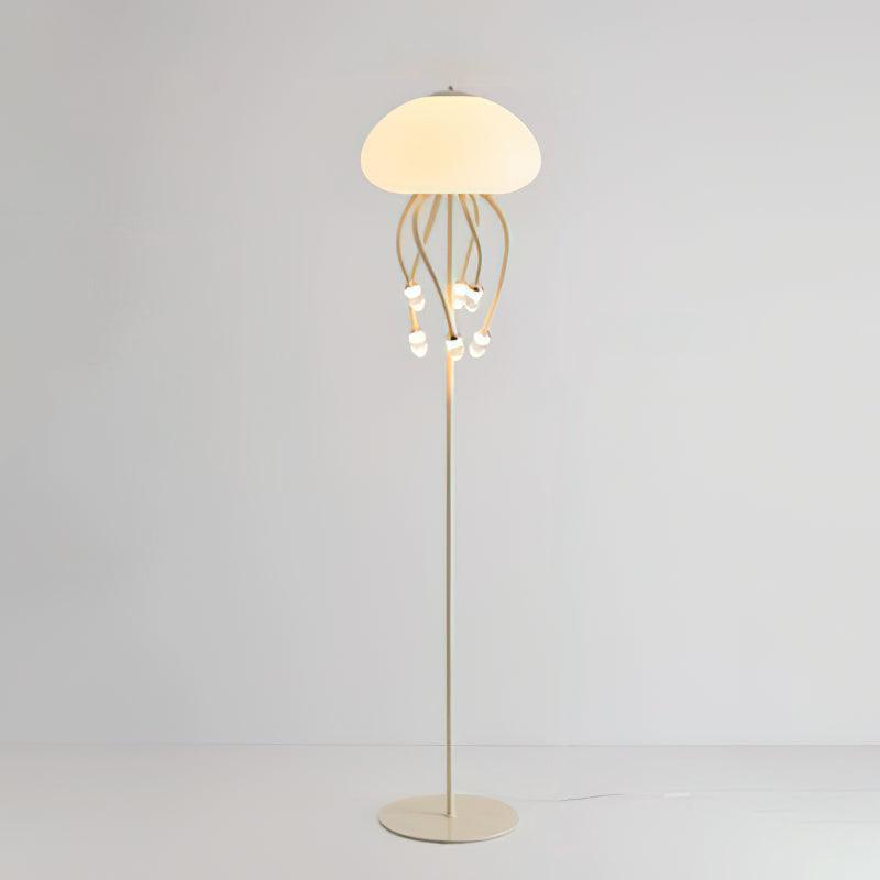 Jellyfish Floor Lamp 6 + 1 Heads ? 15.7″ x H 65″ / Dia 40cm x H 165cm / Beige & Warm Light / US Plug Floor lamp