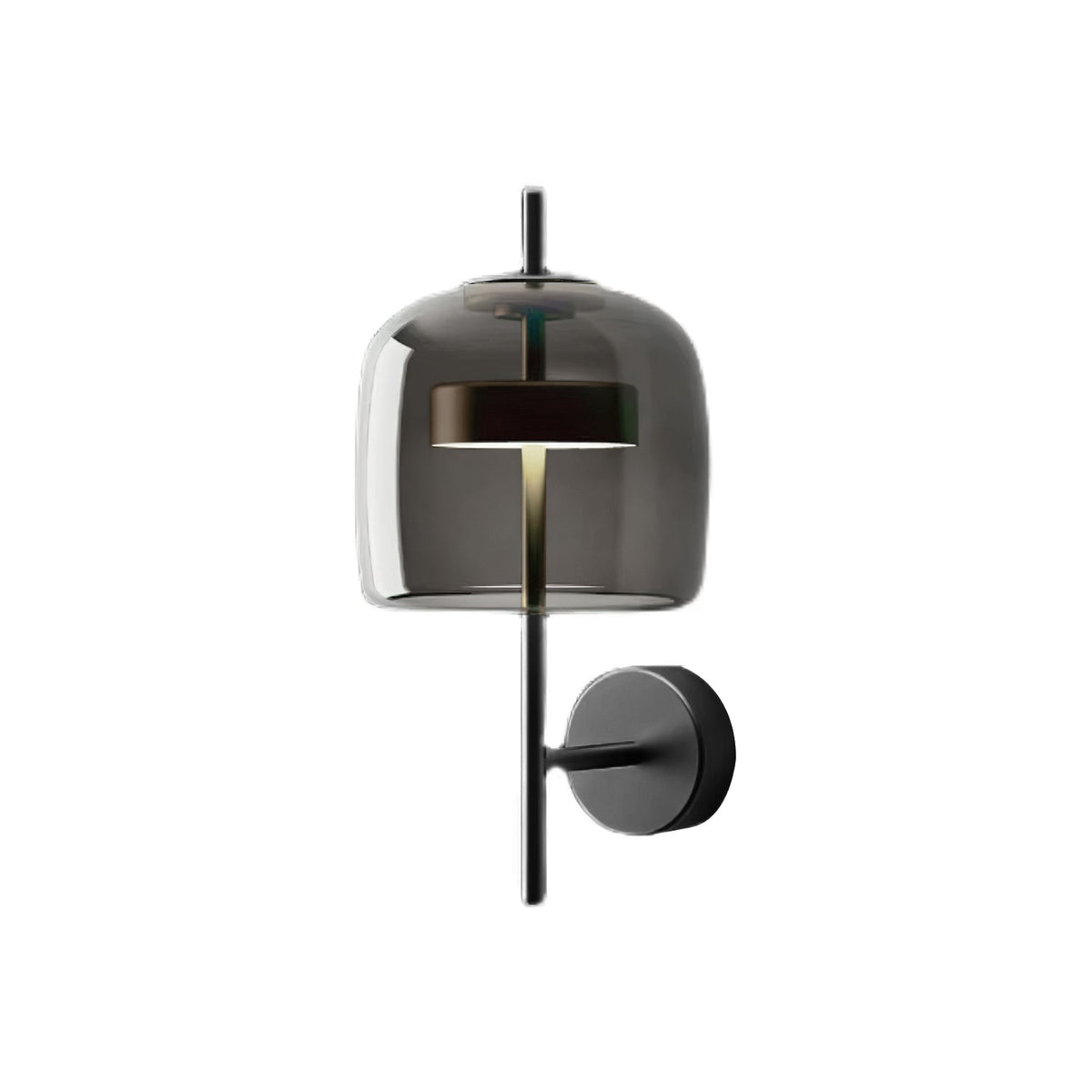 Hourglass Wall Sconce ? 9.4″ x H 21.7″ / Black & Smoke Grey / Warm Light Wall lamp