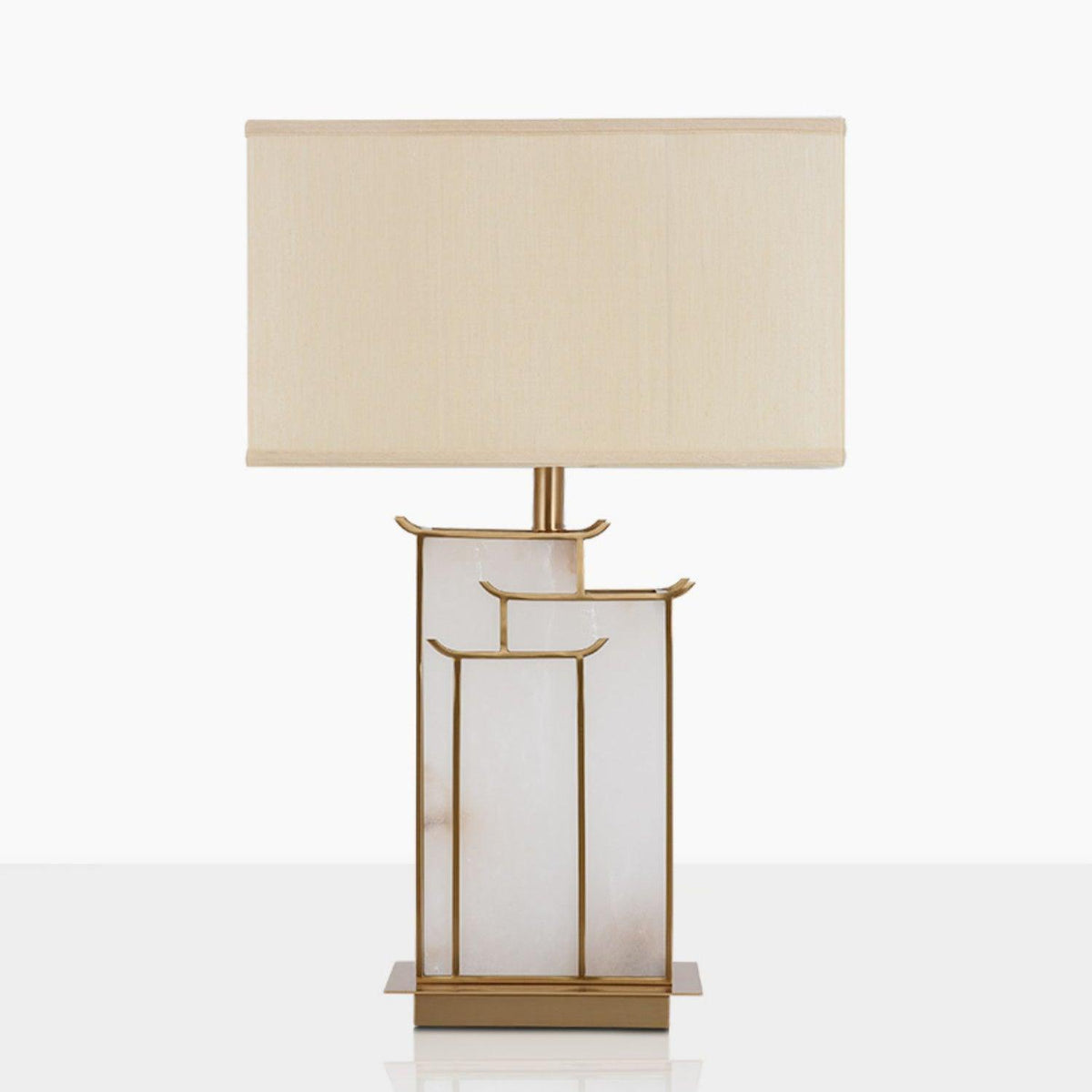 July Table Lamp ∅ 15.7″ x H 26.7″ / Dia 40cm x H 68cm / Gold + White / US plug Table lamp